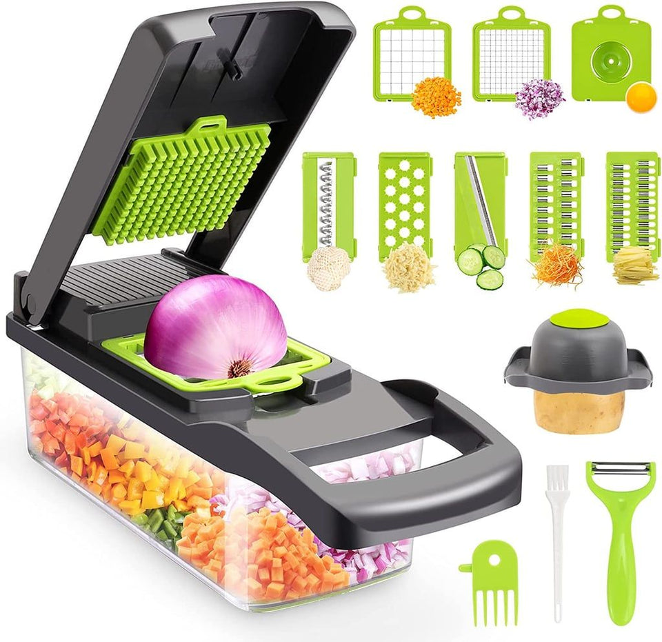 16-in-1 Multifunctional Vegetable Cutter – Chopper, Slicer & Grater