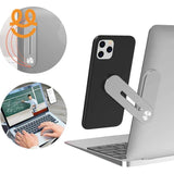 Magnetic Foldable Laptop Side Phone Holder Adjustable Mobile Mount