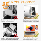 Magnetic Foldable Laptop Side Phone Holder Adjustable Mobile Mount